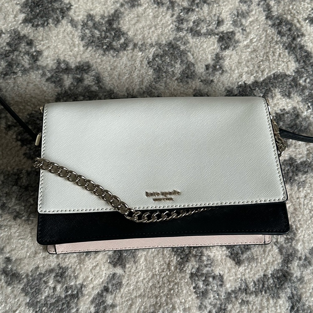 Kate Spade White and Black Crossbody Bag